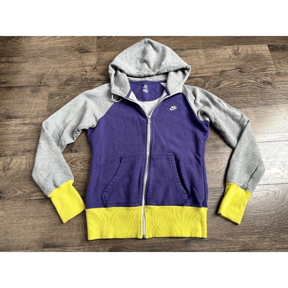 Womens Y2K Nike sportswear embroidered logo full zip jacket Y2K colorblock sz M